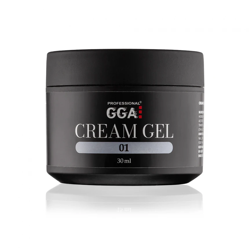 Крем-гель для моделювання та нарощування нігтів GGA Professional Cream Gel №01 прозорий 30 мл