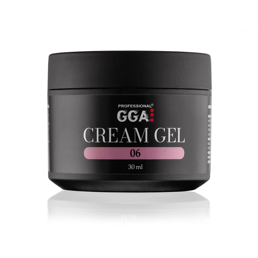 Крем-гель для моделювання та нарощування нігтів GGA Professional Cream Gel №06 рожевий серпанок 30 мл