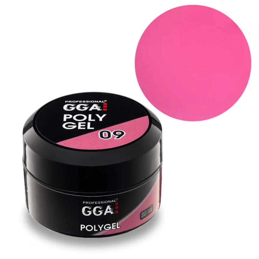 Полігель GGA Professional Polygel №09 Light Pink світло-рожевий 30 мл