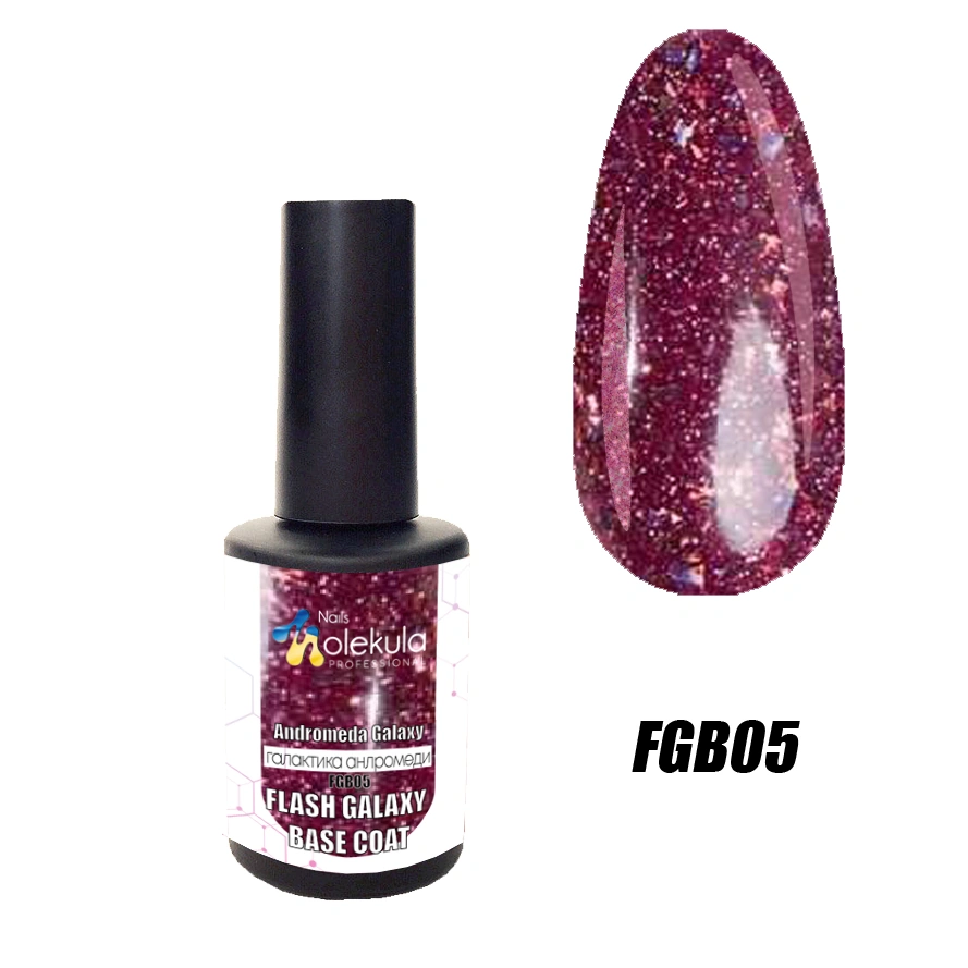 База світловідбиваюча Molekula Galaxy Flash Base Coat Andromeda Galaxy галактика андромеди 12 мл