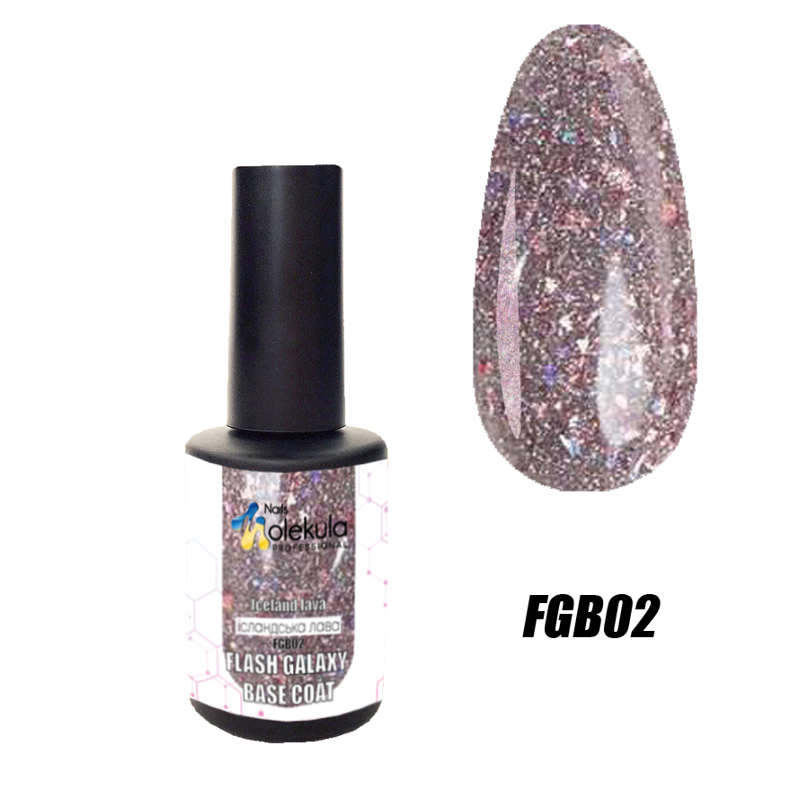 База світловідбиваюча Molekula Galaxy Flash Base Coat Iceland Lava ісландська лава 12 мл