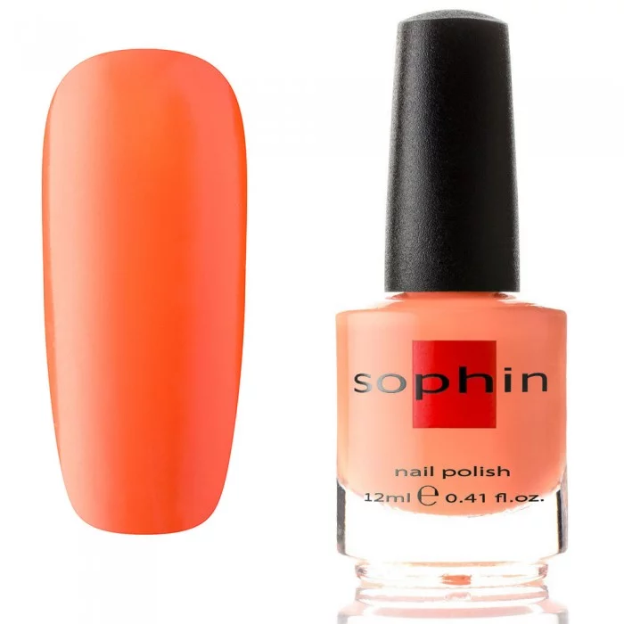 Лак Sophin Nail Lacquer №336 помаранчево-кораловий, емаль 12 мл