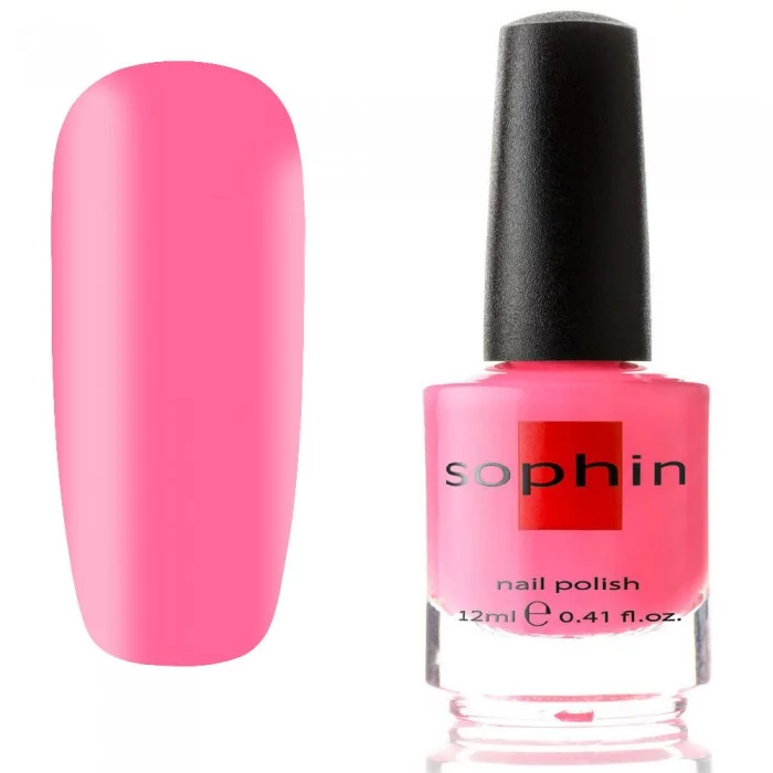 Лак Sophin Nail Lacquer №339 яскравий рожевий, кремовий 12 мл