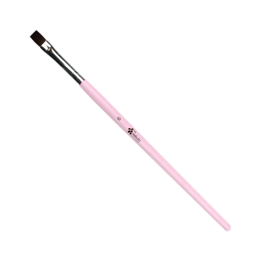 Пензлик для гелю прямий Molekula Gel Brush Straight №6 штучний ворс