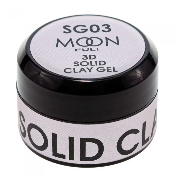 Гель-пластелін для 3D дизайну нігтів MOON FULL 3D Solid Clay Gel SC03 білий 5 мл