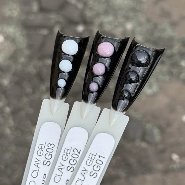 Гель-пластелін для 3D дизайну нігтів MOON FULL 3D Solid Clay Gel SC03 білий 5 мл