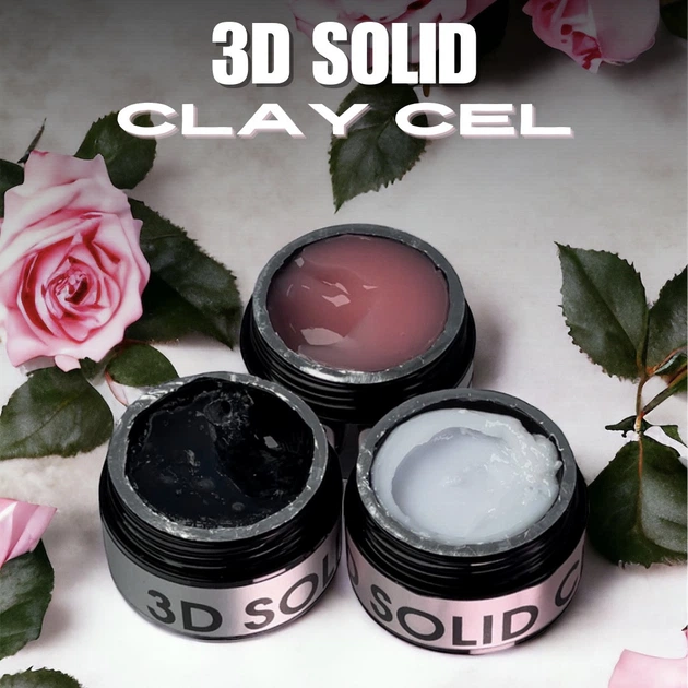 Гель-пластелін для 3D дизайну нігтів MOON FULL 3D Solid Clay Gel SC03 білий 5 мл