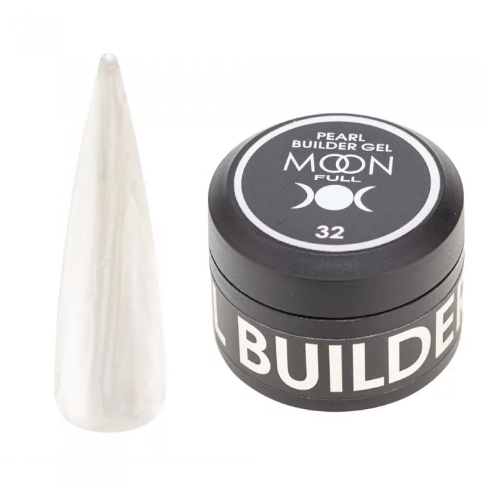 Моделюючий перлинний гель MOON FULL Pearl Builder Gel №32 молочний перламутр 30 мл