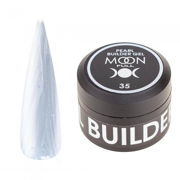 Моделюючий перлинний гель MOON FULL Pearl Builder Gel №35 крижаний діамант 30 мл