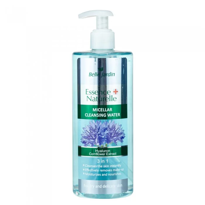 Міцелярна очищуюча вода Belle Jardin Essence Naturelle Micellar Cleansing Water Hyaluron + Comflower Extract Гіалурон + Екстракт волошки 500 мл