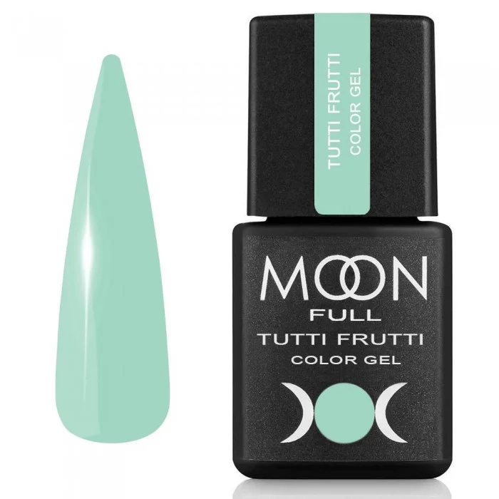 Гель-лак MOON FULL Tutti Frutti Color Gel №927 пастельно-зелений, емаль 8 мл