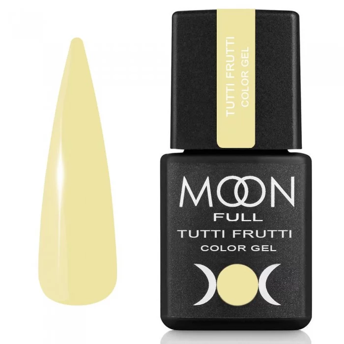 Гель-лак MOON FULL Tutti Frutti Color Gel №933 блідо-жовтий, емаль 8 мл