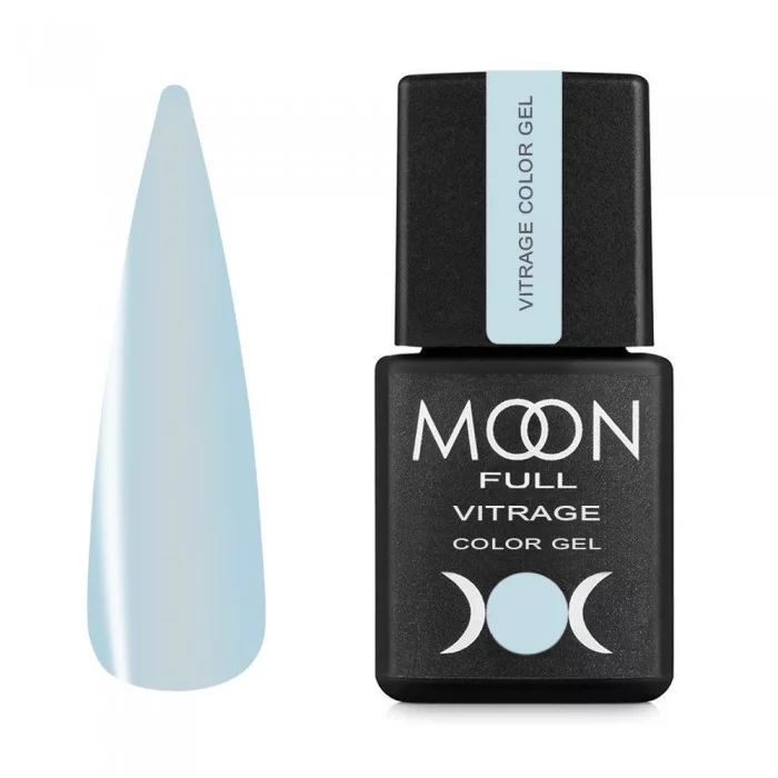 Гель-лак MOON FULL Vitrage Color Gel №05 небесний серпанок, вітражний 8 мл
