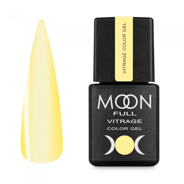 Гель-лак MOON FULL Vitrage Color Gel №08 сонячний промінь, вітражний 8 мл