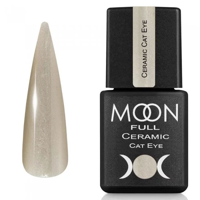 Гель лак "Кошаче око" MOON FULL Ceramic Cat Eye Gel Polish SC533 сріблястий міраж, магнітний 8 мл
