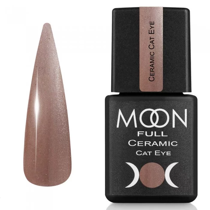 Гель лак "Кошаче око" MOON FULL Ceramic Cat Eye Gel Polish SC536 карамельний атлас, магнітний 8 мл