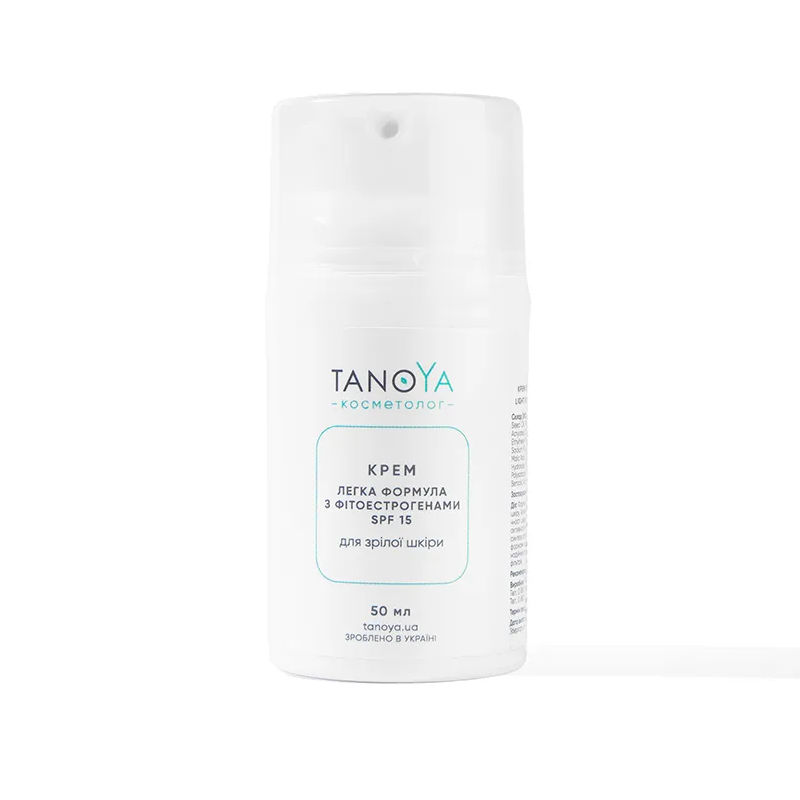 Tanoya Cream Light Formula with Phytoestrogens SPF15 50 мл