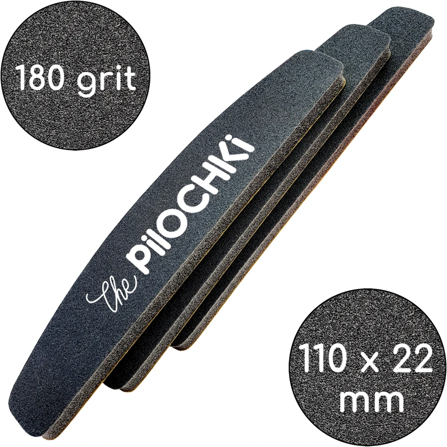 Змінні бафи для основи 110 мм ThePilochki Replaceable Buff Half Black 180 грит Чорні 30 шт