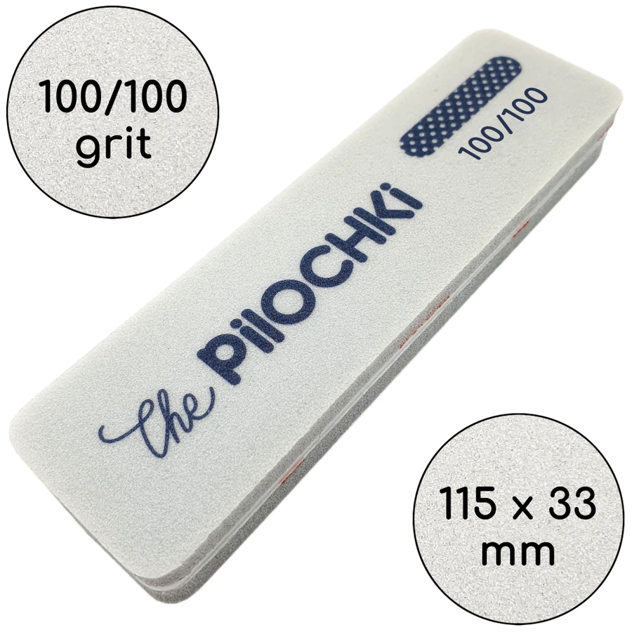 Баф-шліфувальник багаторазовий двосторонній ThePilochki Buff-Polisher Gray 100/100 грит Сірий