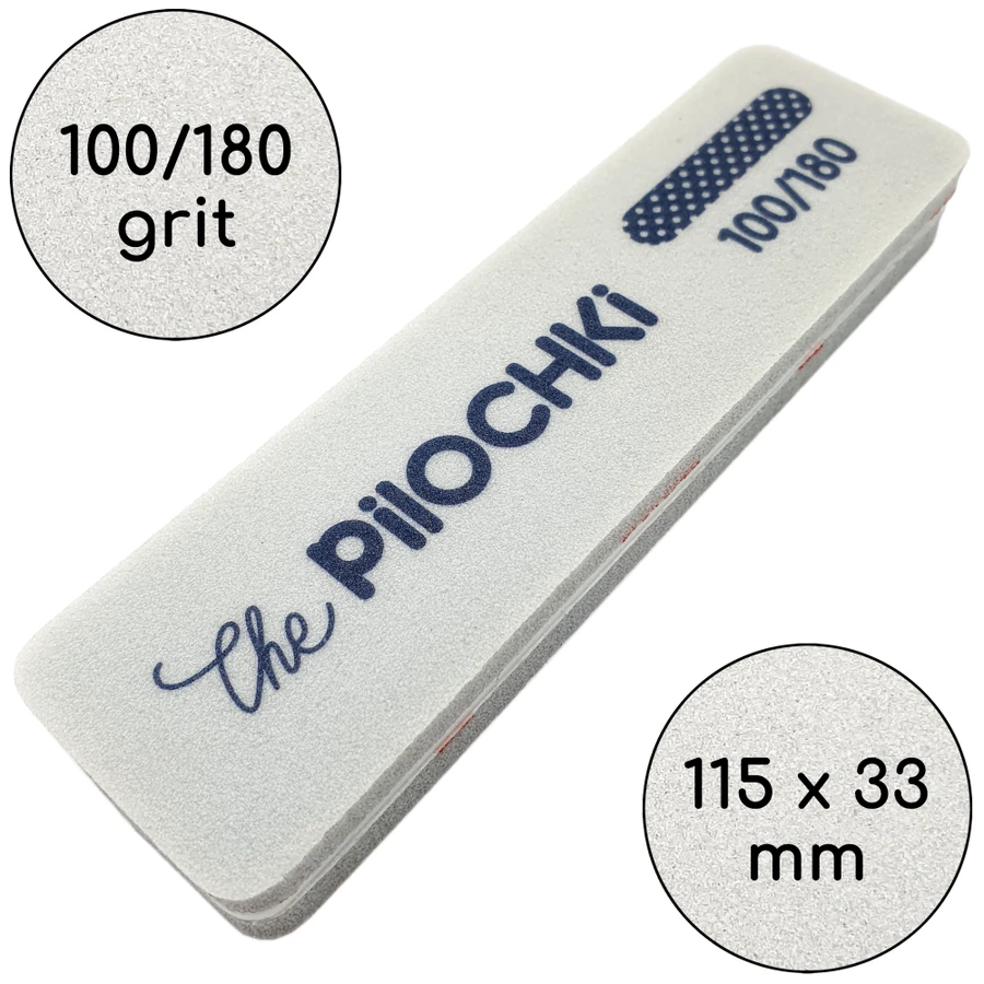 Баф-шліфувальник багаторазовий двосторонній ThePilochki Buff-Polisher Gray 100/180 грит Сірий