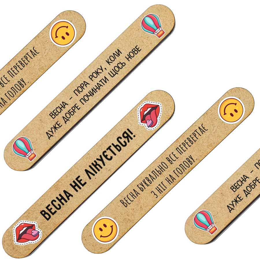 Пилочки в подарунок клієнтам "Весняний набір" ThePilochki Gift Nail Files Spring Holidays 20 шт