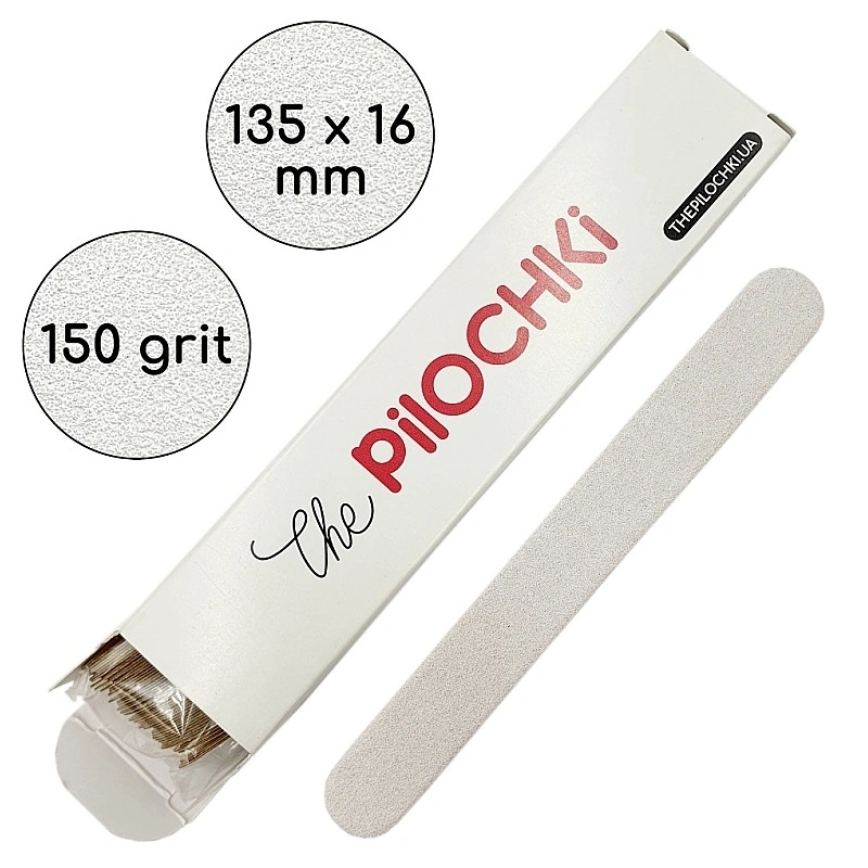 Змінні файли для прямої основи 135 мм ThePilochki Replaceable Abrasives Flat White 150 грит Білі 50 шт