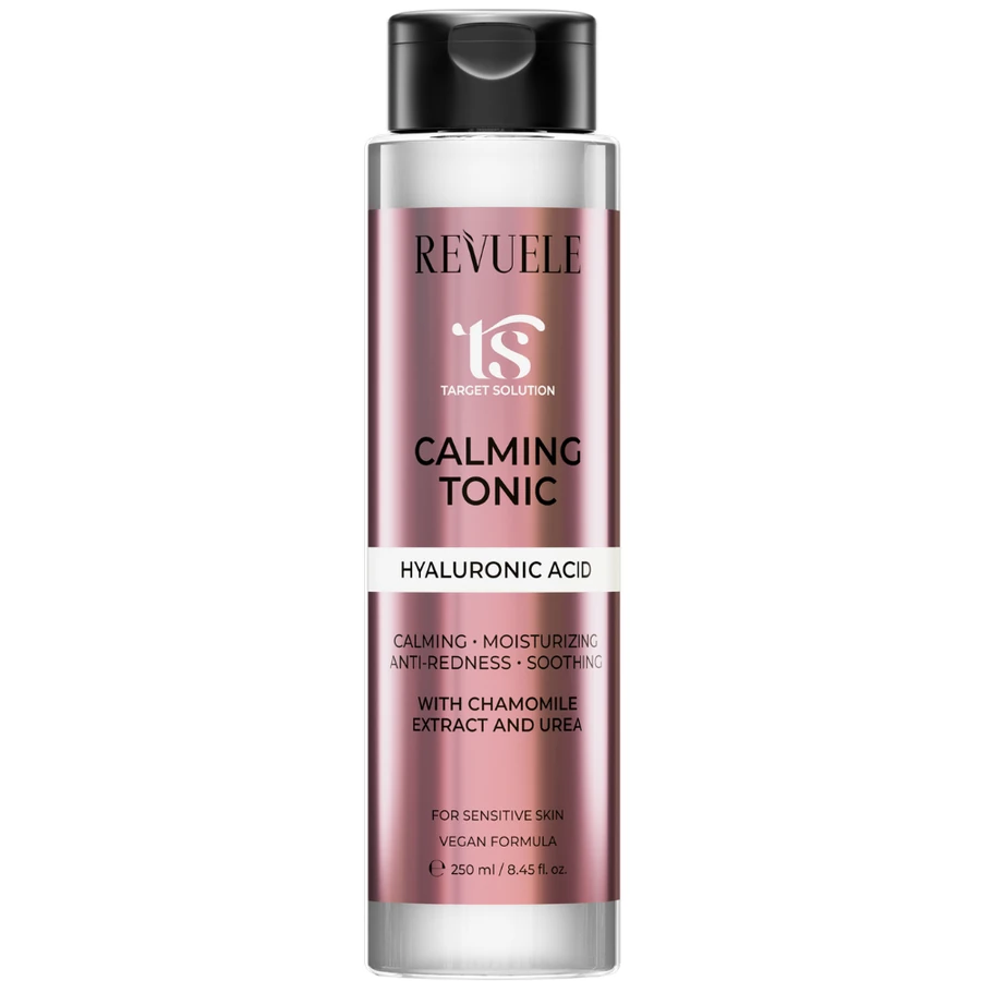 Заспокійливий тонік з гіалуроновою кислотою Revuele Target Solution Calming Tonic Hyaluronic Acid +екстракт ромашки та сечовини 250 мл