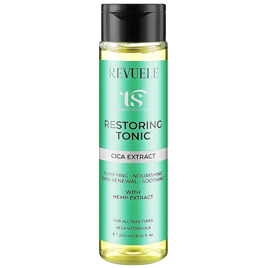 Відновлюючий тонік з екстрактом центелли азіацької Revuele Target Solution Restoring Tonic CICA Extract +екстракт коноплі 250 мл
