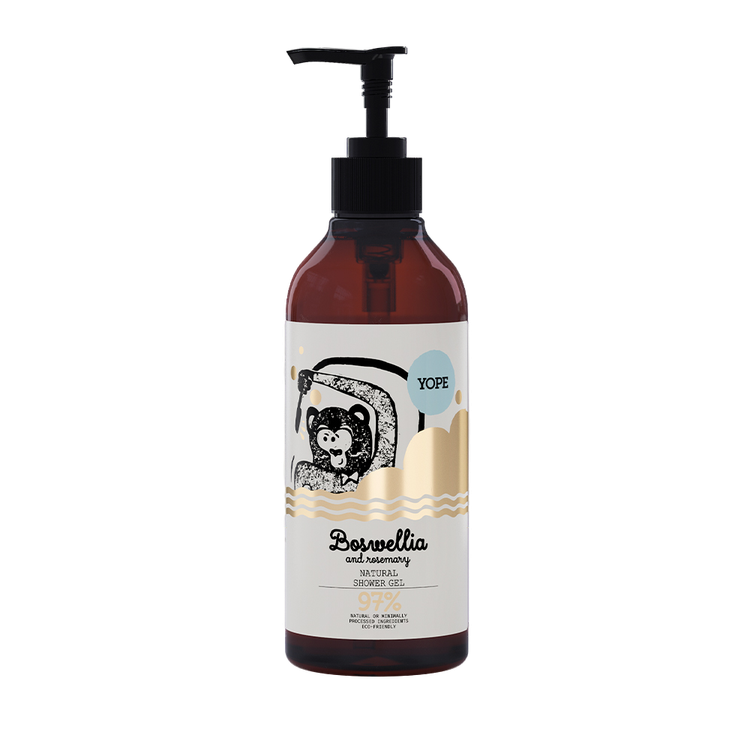 Натуральний зволожувальний гель для душу YOPE Nutural Shower Gel Boswellia and Rosemary босвелія та розмарин 400 мл