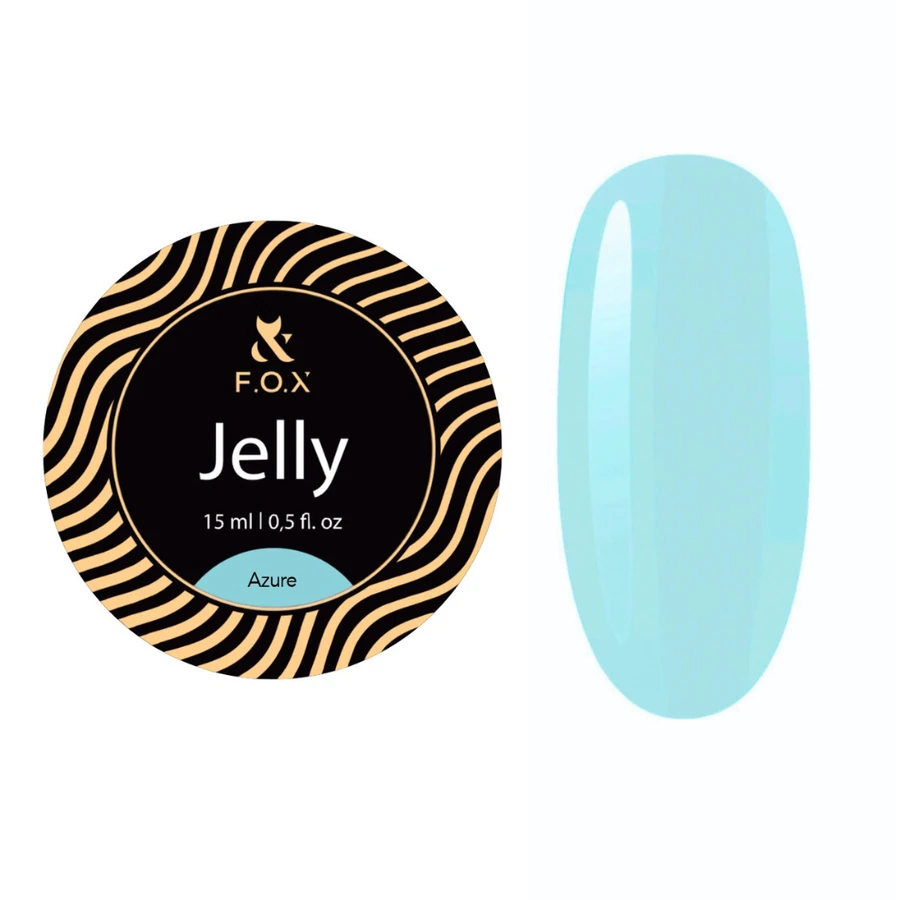Будівельний камуфлюючий гель-желе FOX Jelly Cover Azure блакитний 15 мл