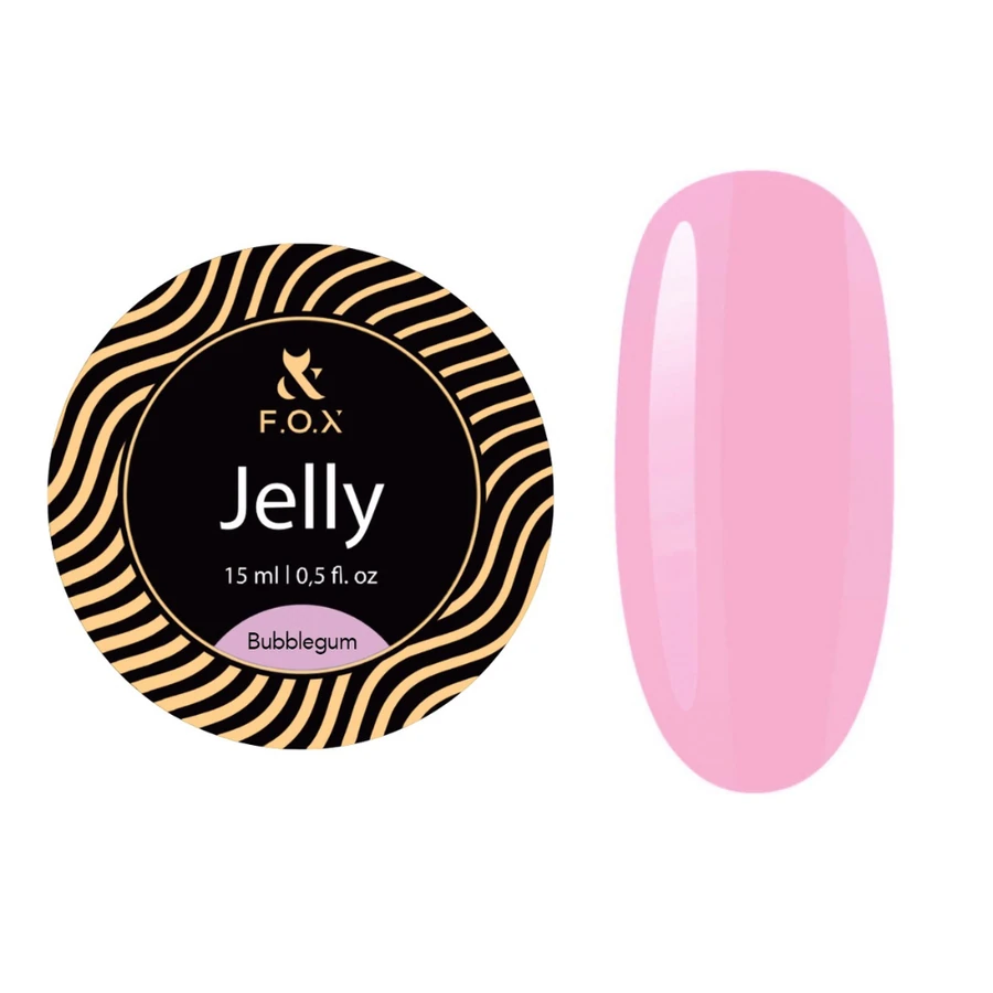 Будівельний камуфлюючий гель-желе FOX Jelly Cover Bubblegum рожевий 15 мл