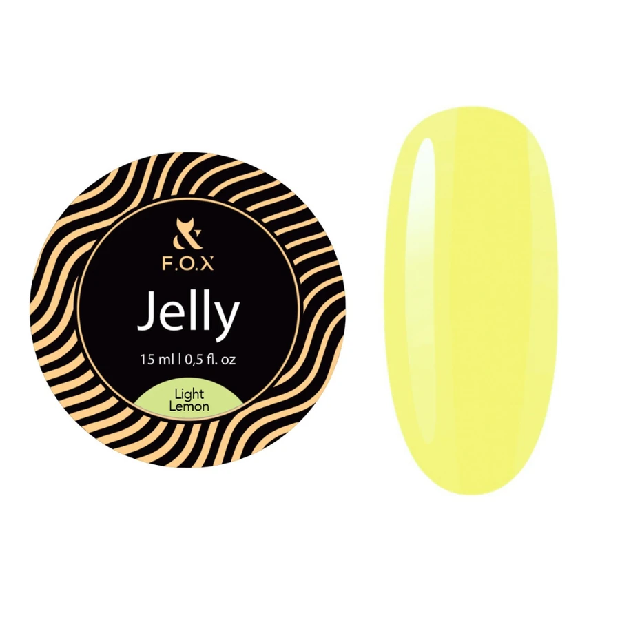 Будівельний камуфлюючий гель-желе FOX Jelly Cover Light Lemon світло-жовтий 15 мл