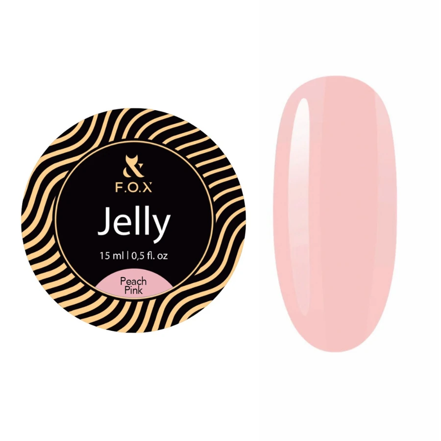 Будівельний камуфлюючий гель-желе FOX Jelly Cover Peach Pink персиково-рожевий 15 мл