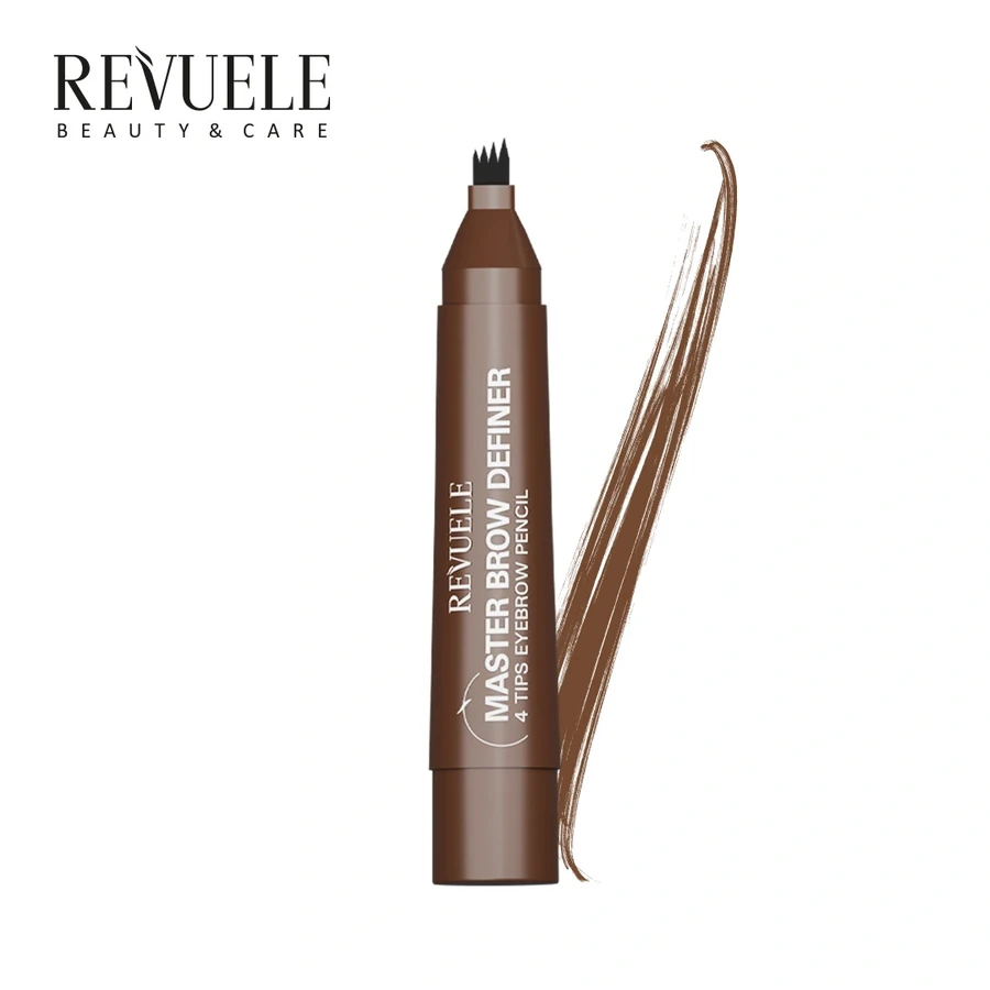 Маркер для брів з ефектом мікроблейдінгу Revuele Master Brow Definer 4 Tips Eyebrow Pencil Light Brown Світло-коричневий 2,2 мл