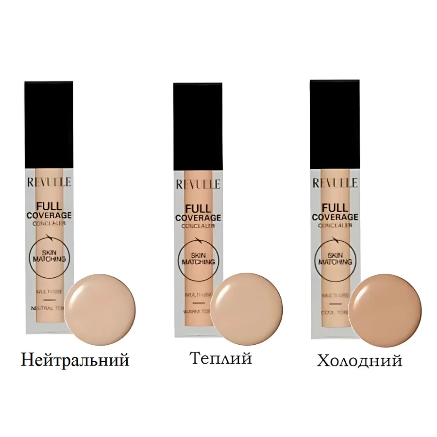 Рідкий консилер Revuele Full Coverage Concealer Skin Matching Cool Tone Холодний тон 5 мл