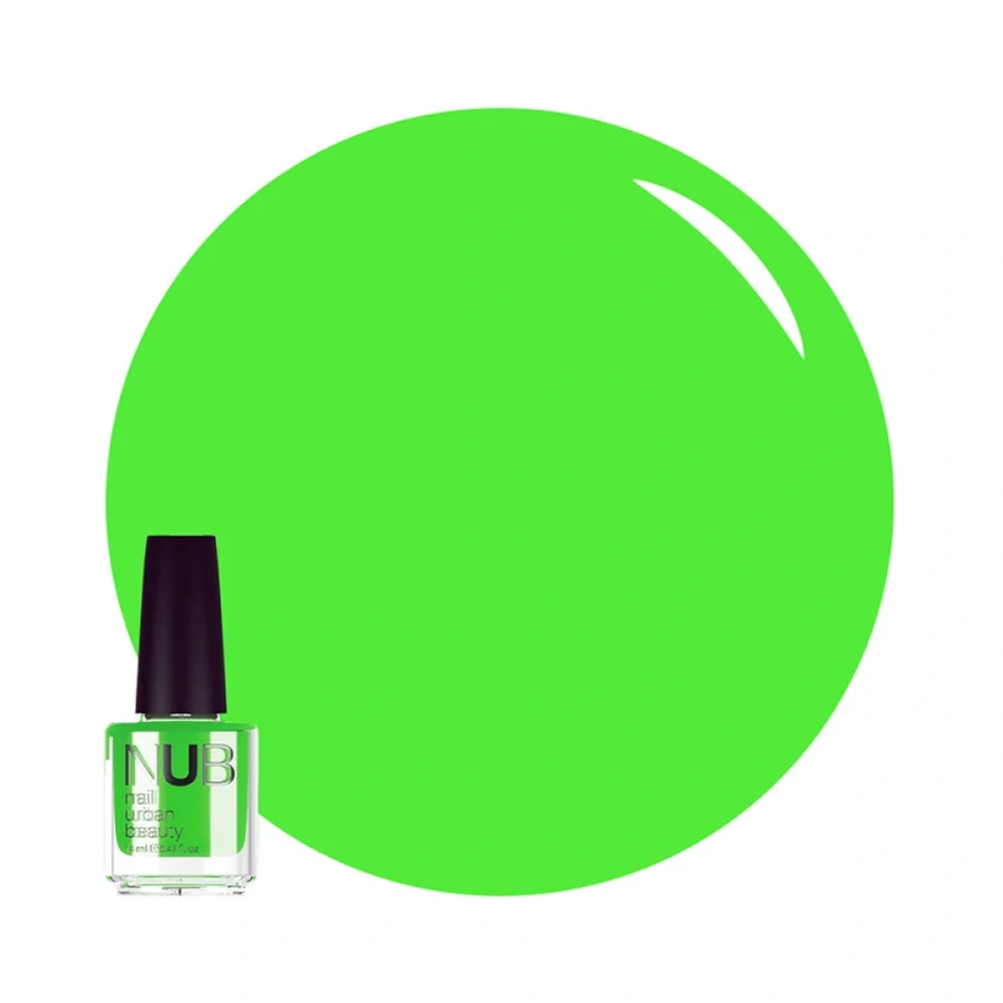 Лак для нігтів NUB Nail Polish 023 Electric Lizard салатовий, неоновий 14 мл