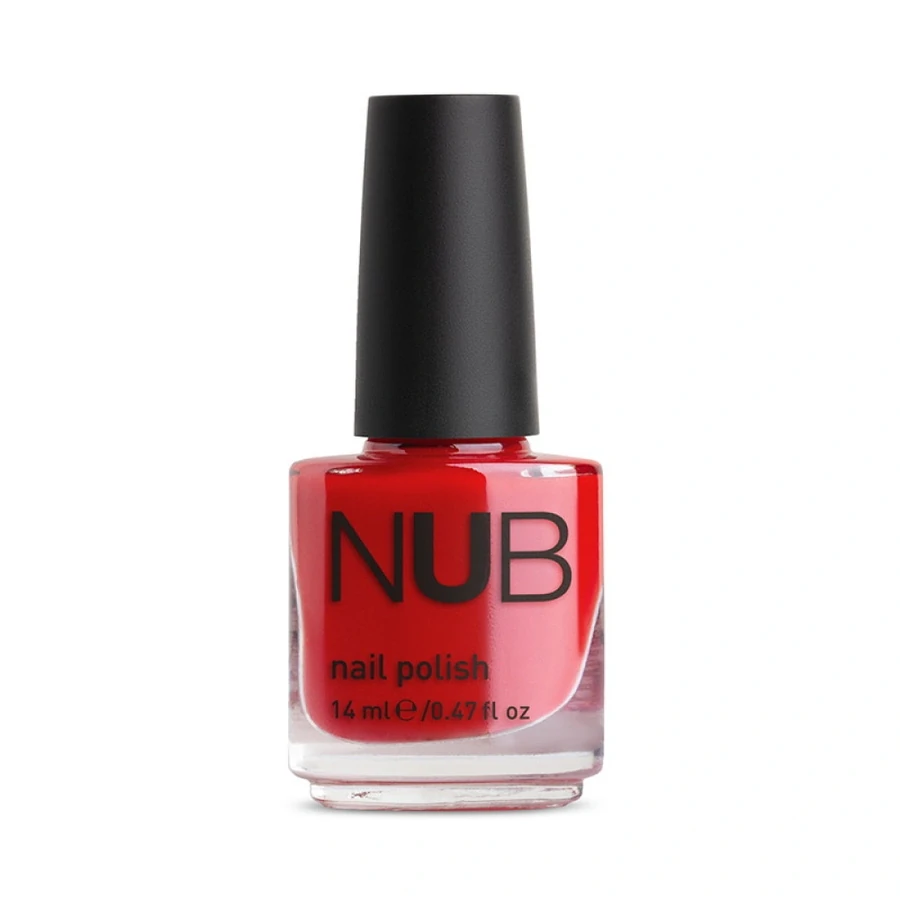 Лак для нігтів NUB Nail Polish 088 Bare Lips червоний, з мікроблиском 14 мл