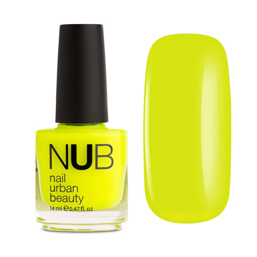 Лак для нігтів NUB Nail Polish 093 Neon Yellow жовтий, неоновий 14 мл