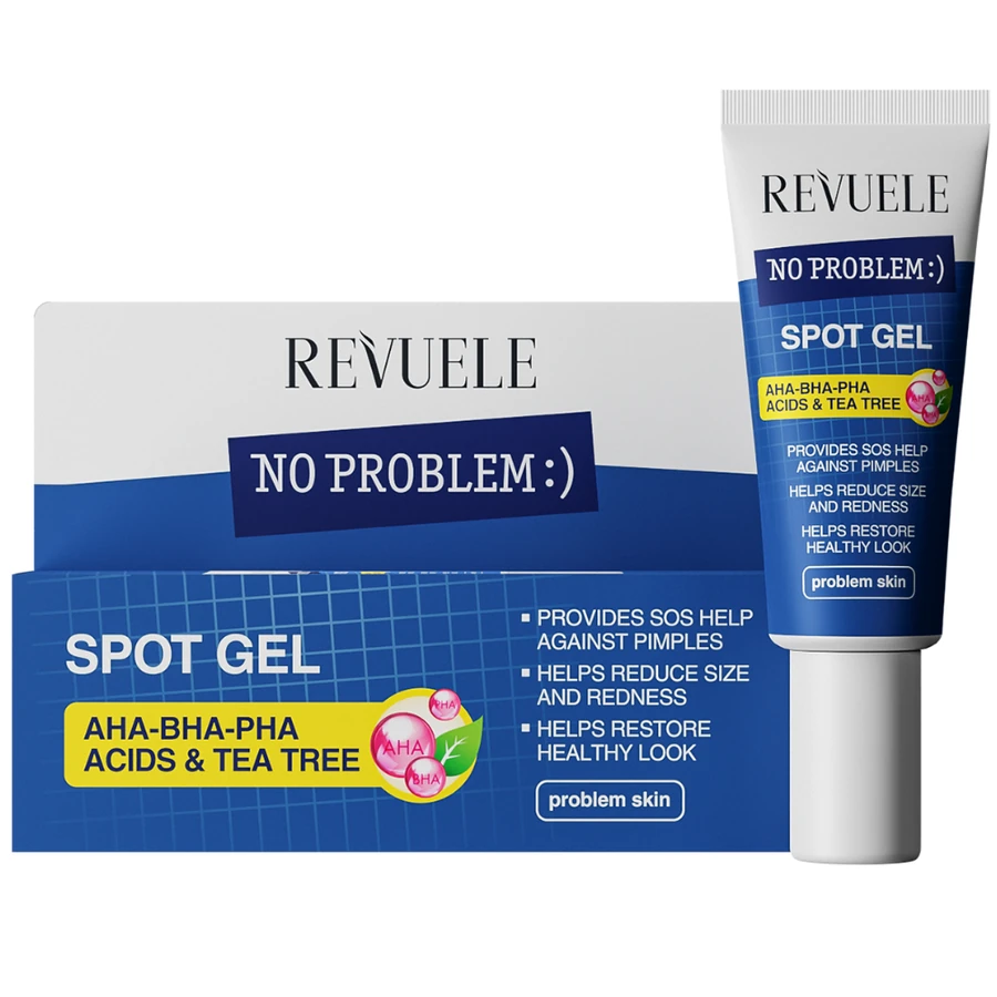 Revuele No Problem Spot Gel with AHA-BHA-PHA Acids & Tea Tree 25 мл