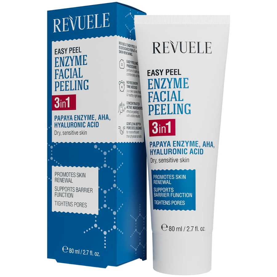 Ензимний пілінг для обличчя Revuele Easy Peel Enzyme Facial Peeling 3in1 80 мл