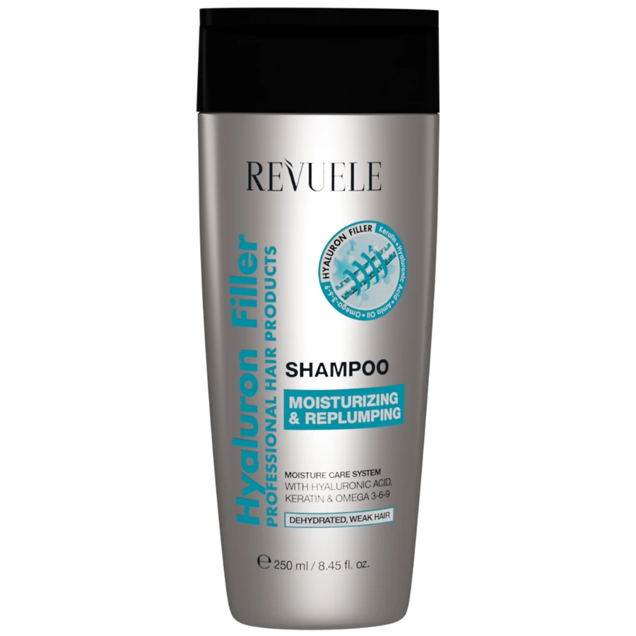 Шампунь для волосся "Зволоження та відновлення" Revuele Hyaluron Filler Shampoo Moisturizing & Replumping 250 мл