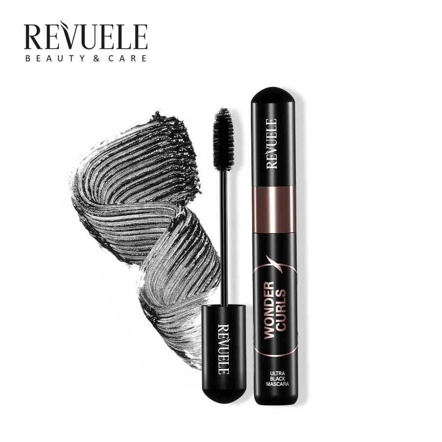 Ультра-чорна туш для вій "Підкручення" Revuele Wonder Curls Ultra Black Mascara 10 мл