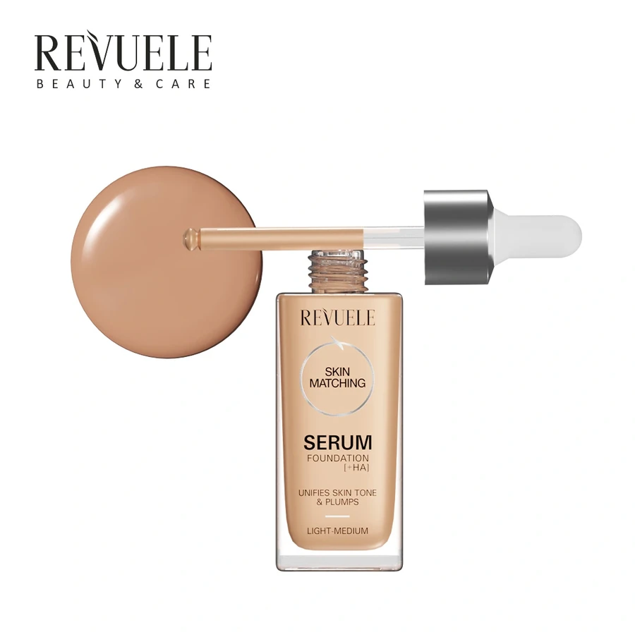 Сироватка-тональний крем + гіалуронова кислота Revuele Serum Foundation + HA Light Medium Середньо-світлий тон 30 мл
