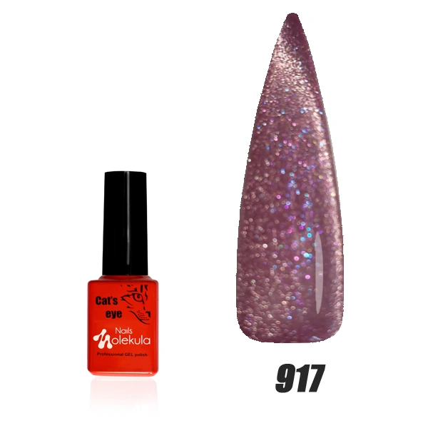 Гель-лак з ефектом котячого ока Molekula 9D Cat Eye №917 6 мл