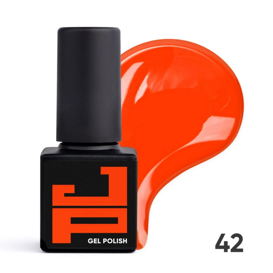 Гель-лак Jerden-Proff Gel Polish 42 червоно-помаранчевий, емаль 5 мл