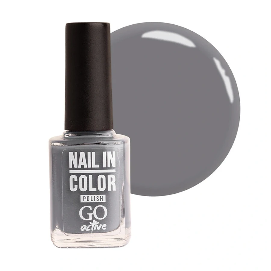 Лак для нігтів GO Active Nail in Color №68 сірий, емаль 10 мл