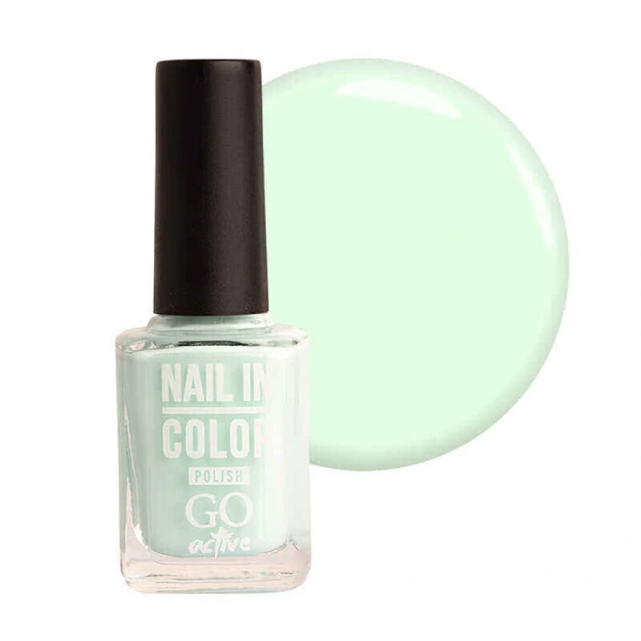 Лак для нігтів GO Active Nail in Color №70 молочно-салатовий шейк, емаль 10 мл