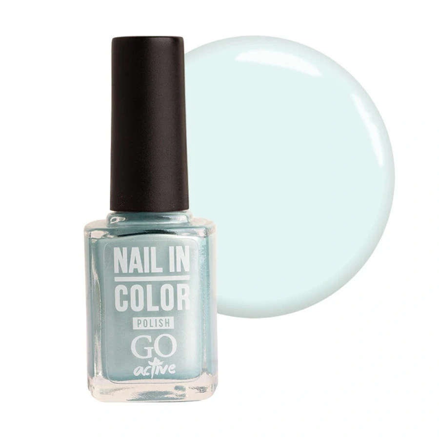 Лак для нігтів GO Active Nail in Color №71 молочно-блакитний шейк, емаль 10 мл