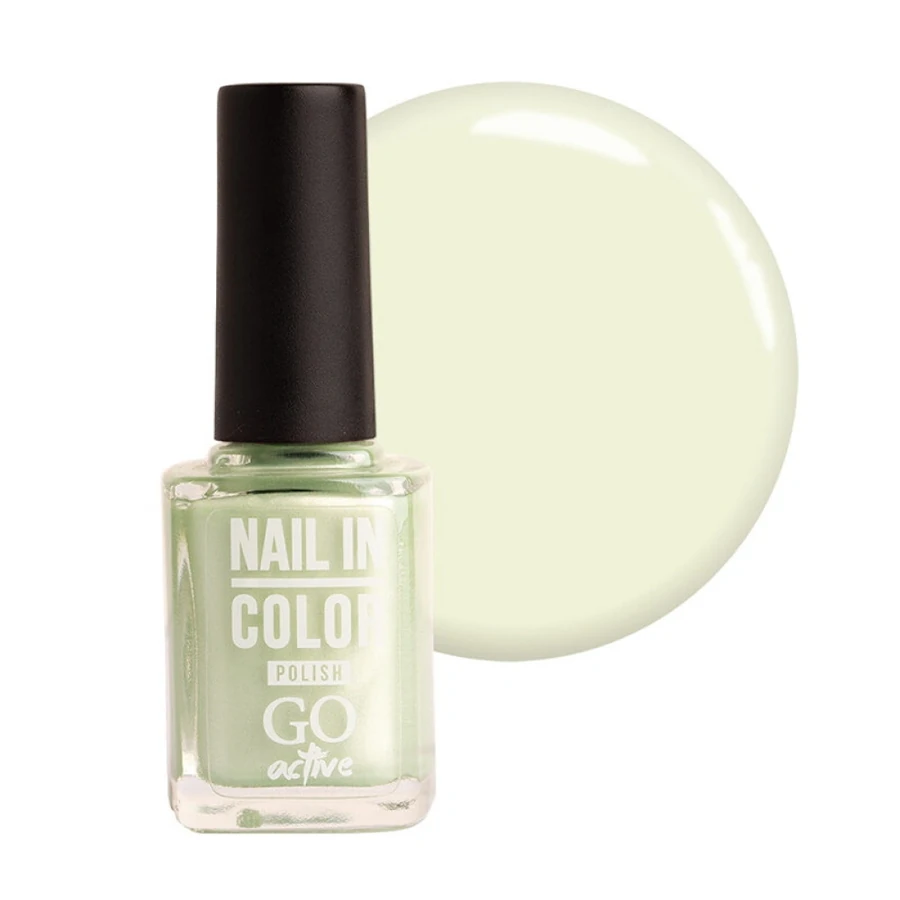 Лак для нігтів GO Active Nail in Color №72 молочно-лаймовий крем, емаль 10 мл