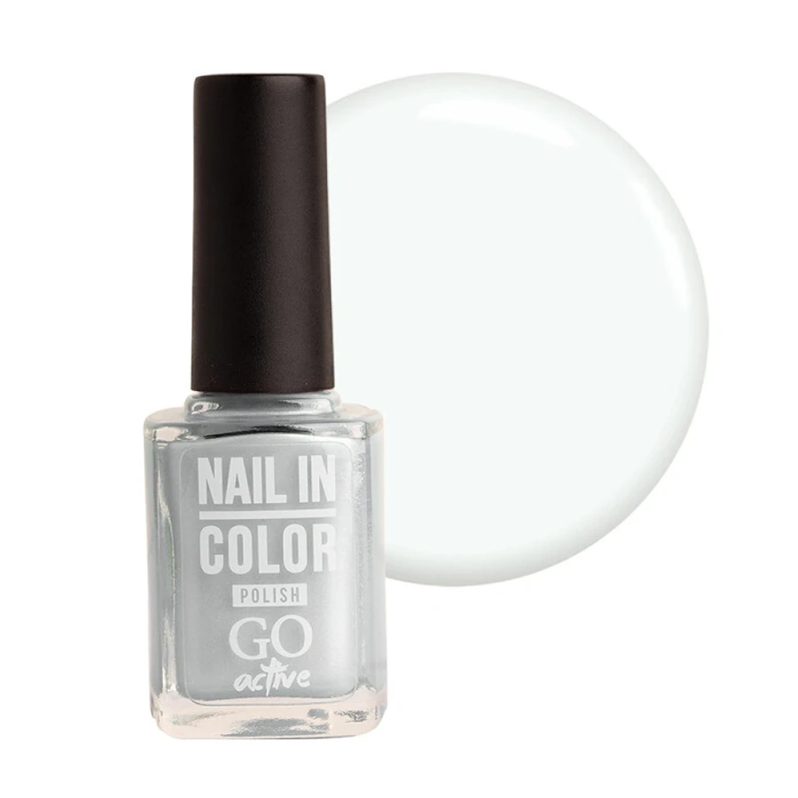 Лак для нігтів GO Active Nail in Color №73 блідий молочно-сірий, емаль 10 мл